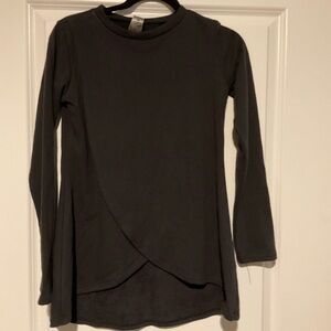 Dark Gray Long Sleeve Top